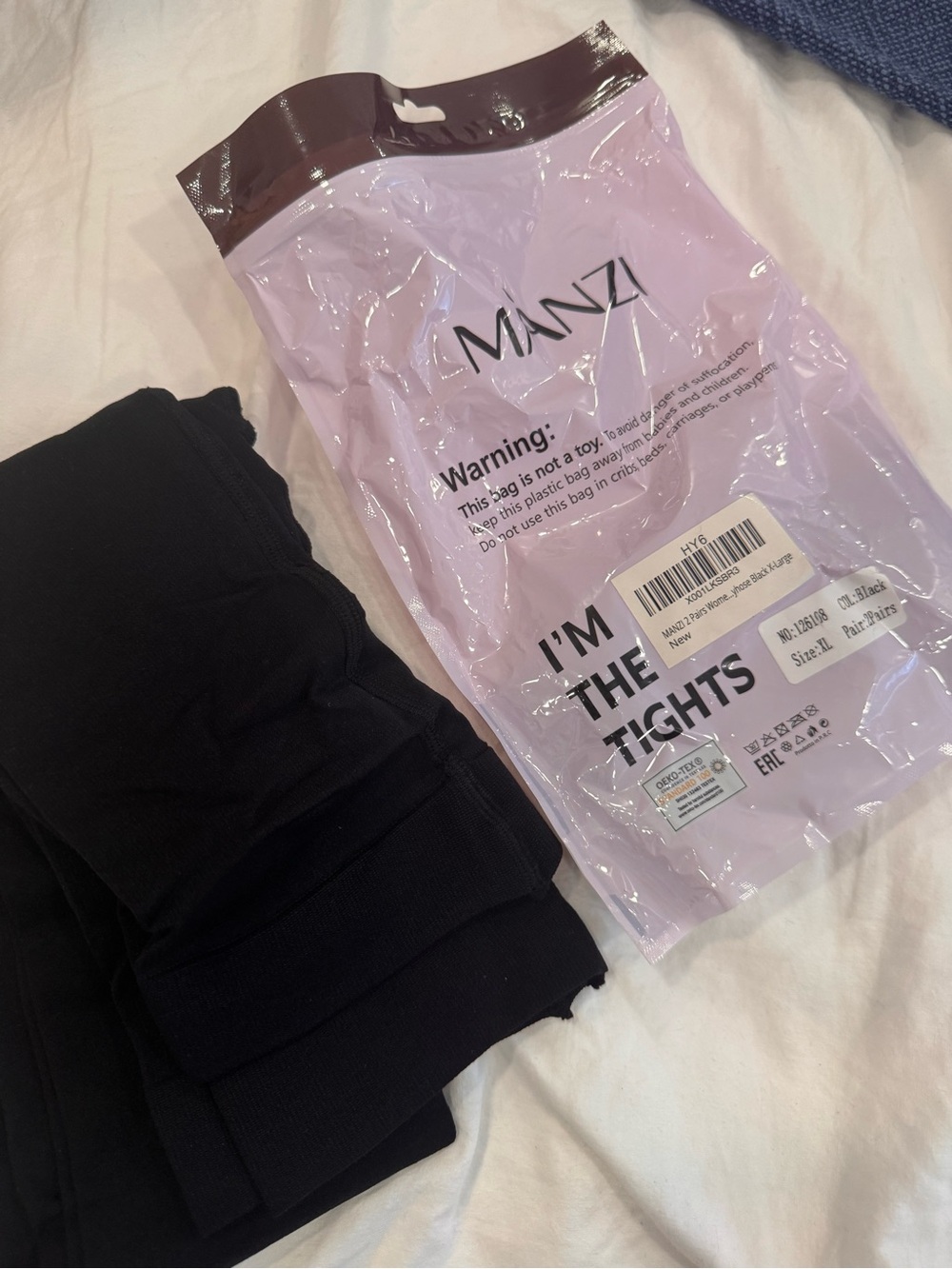 Women's Black Opaque Tights